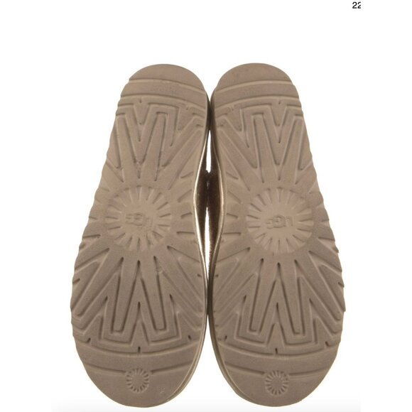 WOMENS GOLD LEATHER ANKLE BOOT 8 - Picture 5 of 5